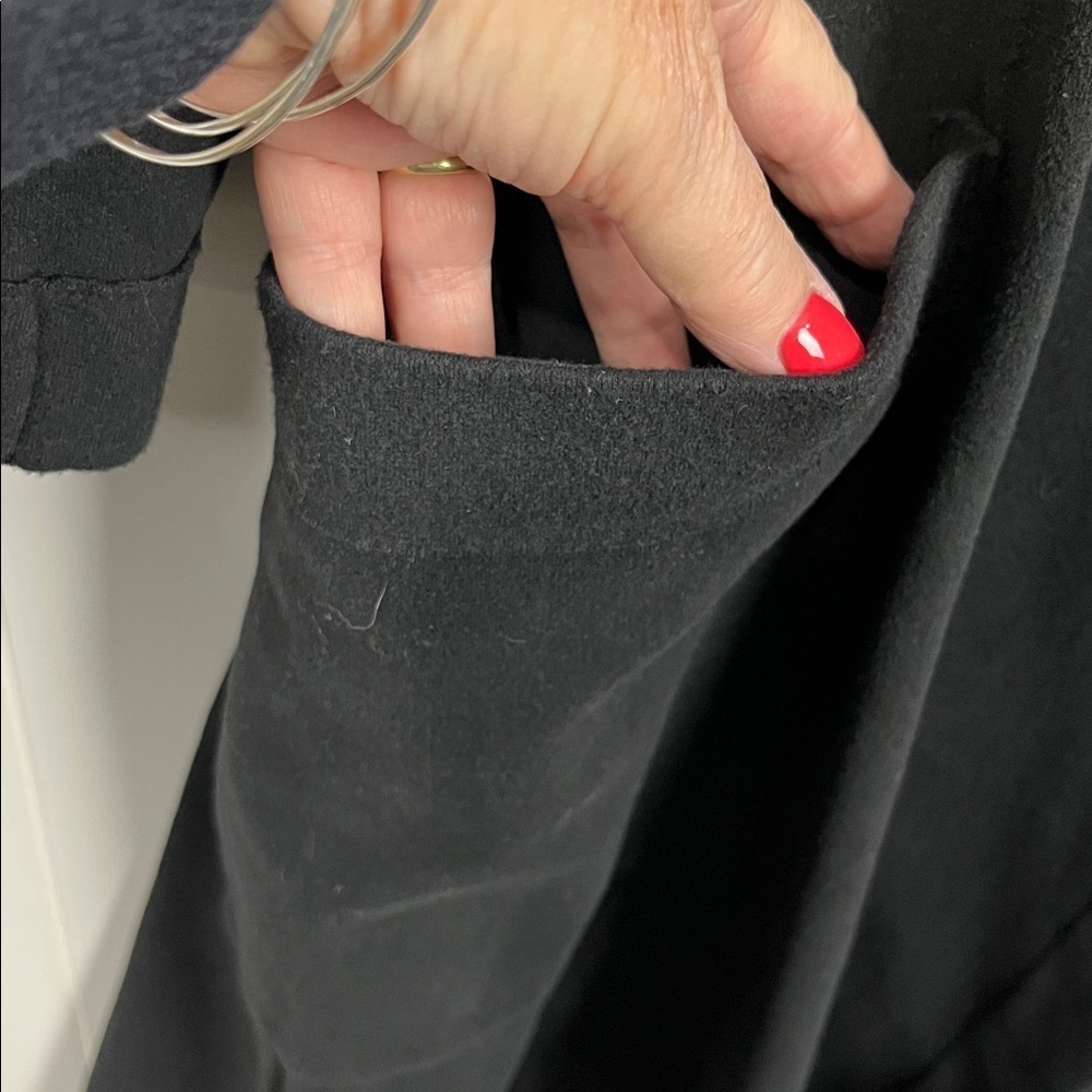 Lurdes Bergada (Made in Spain) Womens Jacket L Black Dble Button Front Pockets - Picture 6 of 14
